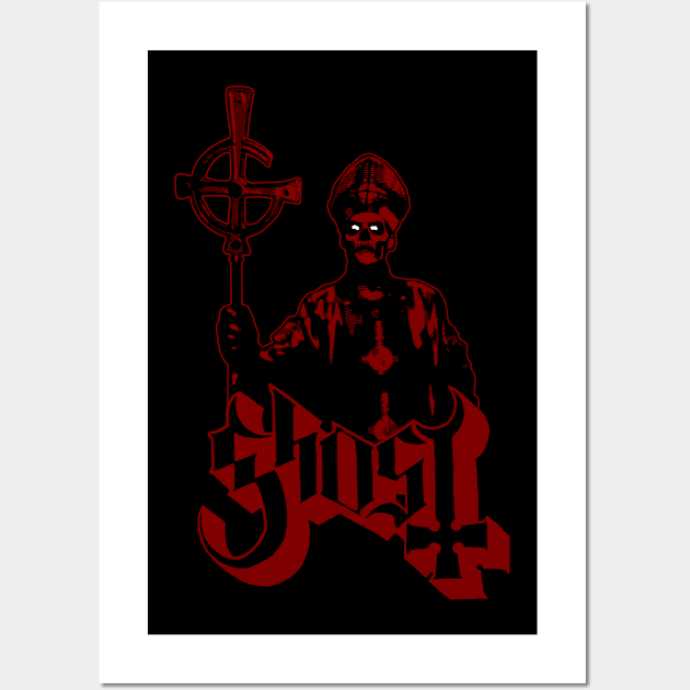 Ghost / Papa Emeritus / Red Wall Art by Night Day On Off